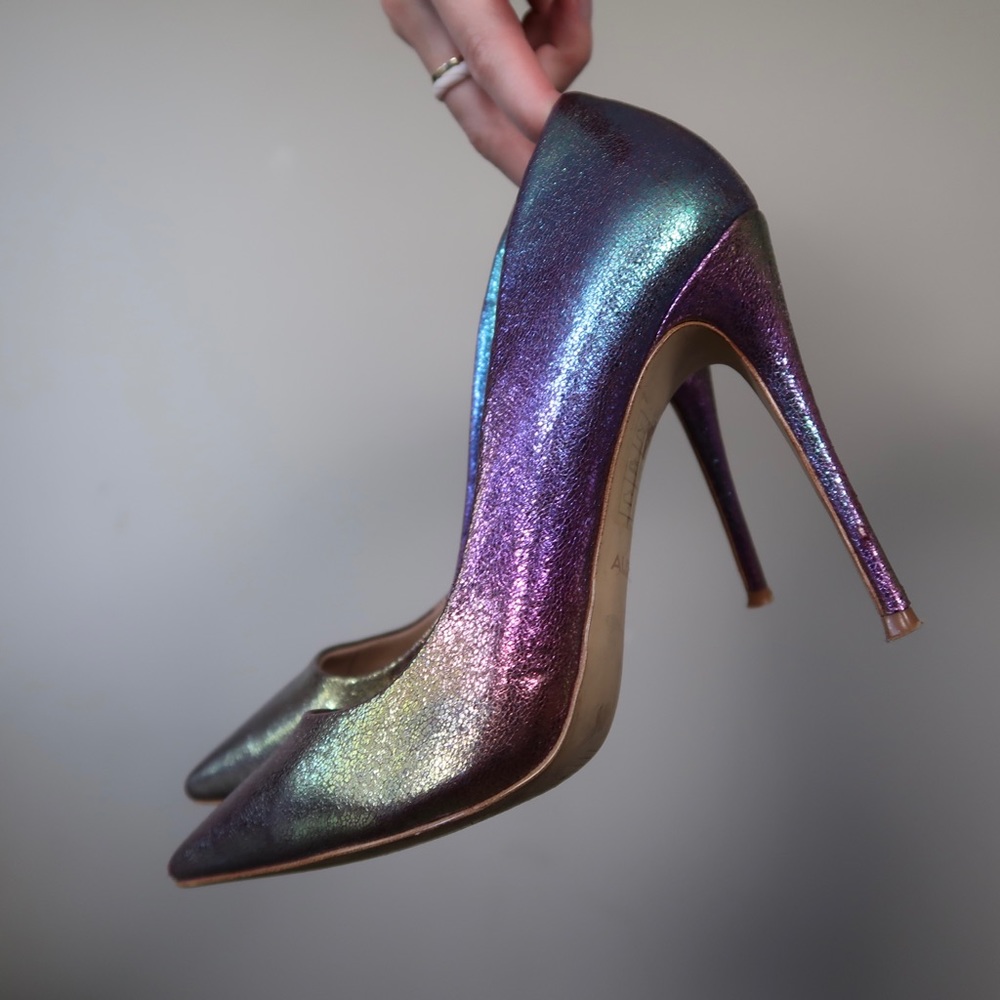 Aldo Gorgeous Metallic Rainbow High Heels